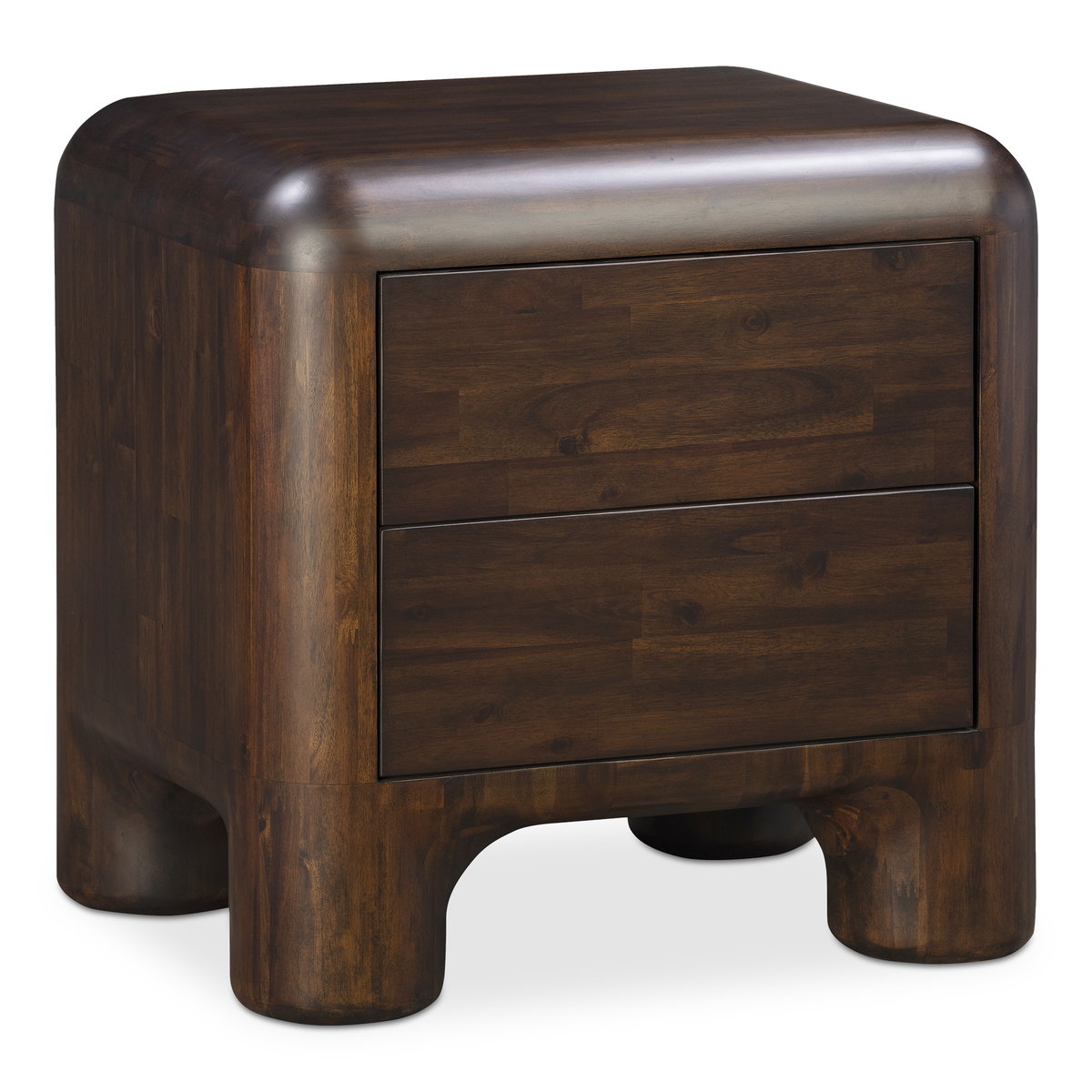 Rowan Nightstand Dark Brown, by Moe's Home, 24" width x 24" height x 20" depth View 2