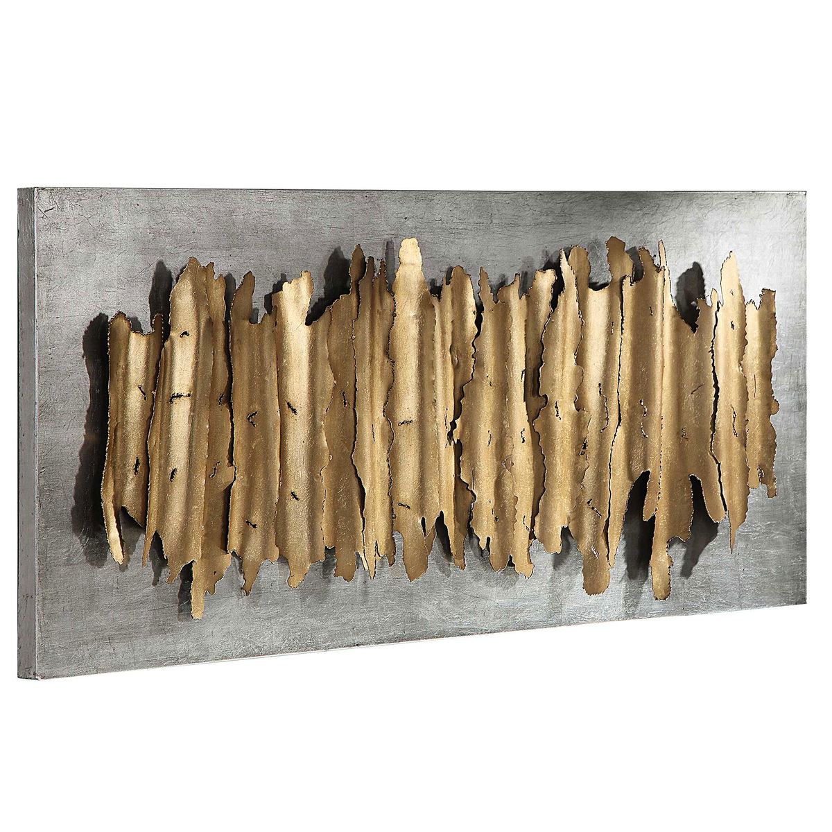 Lev Gold Metal Wall Decor, Art by Uttermost, 24" width x 55.25" height x 2.75" depth View 4