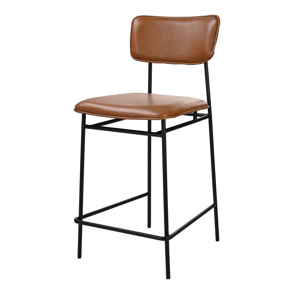 Sailor Counter Stool Brown, Counter & Bar Stool by Moe's Home, 18.1" width x 42.5" height x 21.5" depth View 1