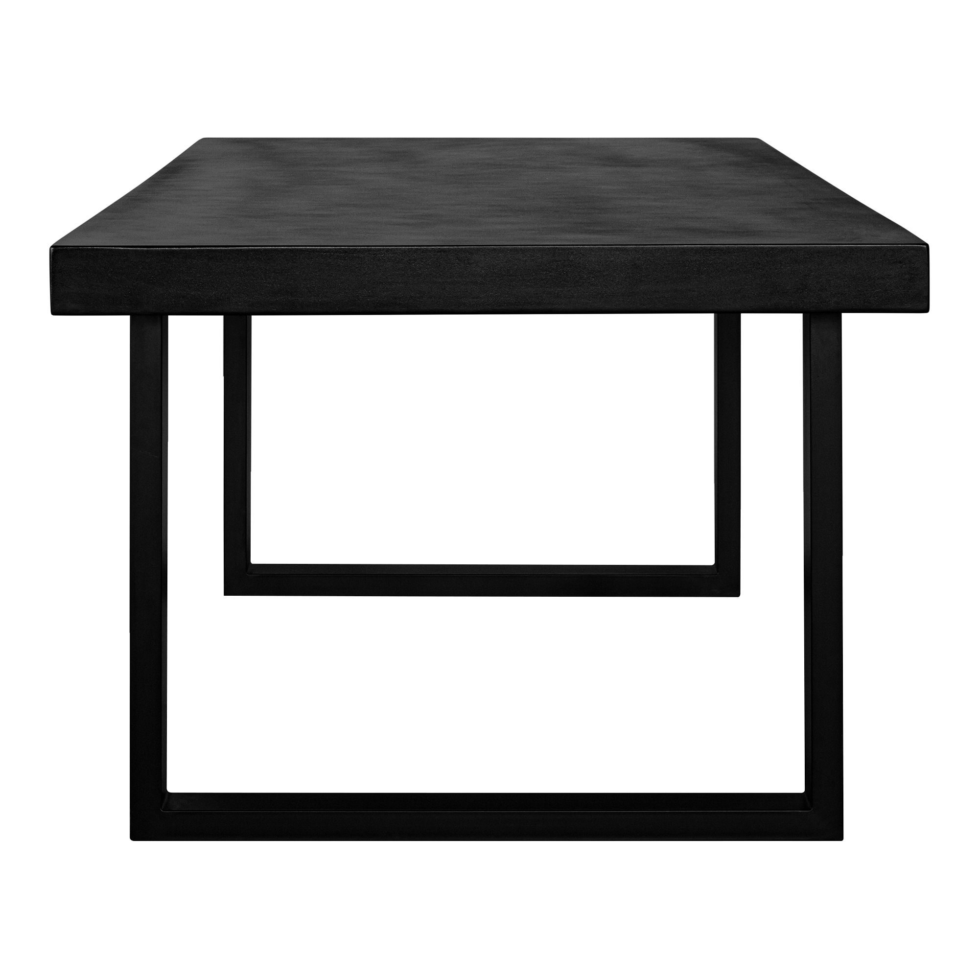Jedrik Large Outdoor Dining Table Black, Outdoor Table by Moe's Home, 6'7" width x 2'6" height x 3'3" depth View 3