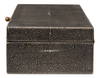 Gatsburg  Shagreen Box  Ant.Grey S/2, by Sarreid, 6" length x 1' width x 3" height thumbnail 4