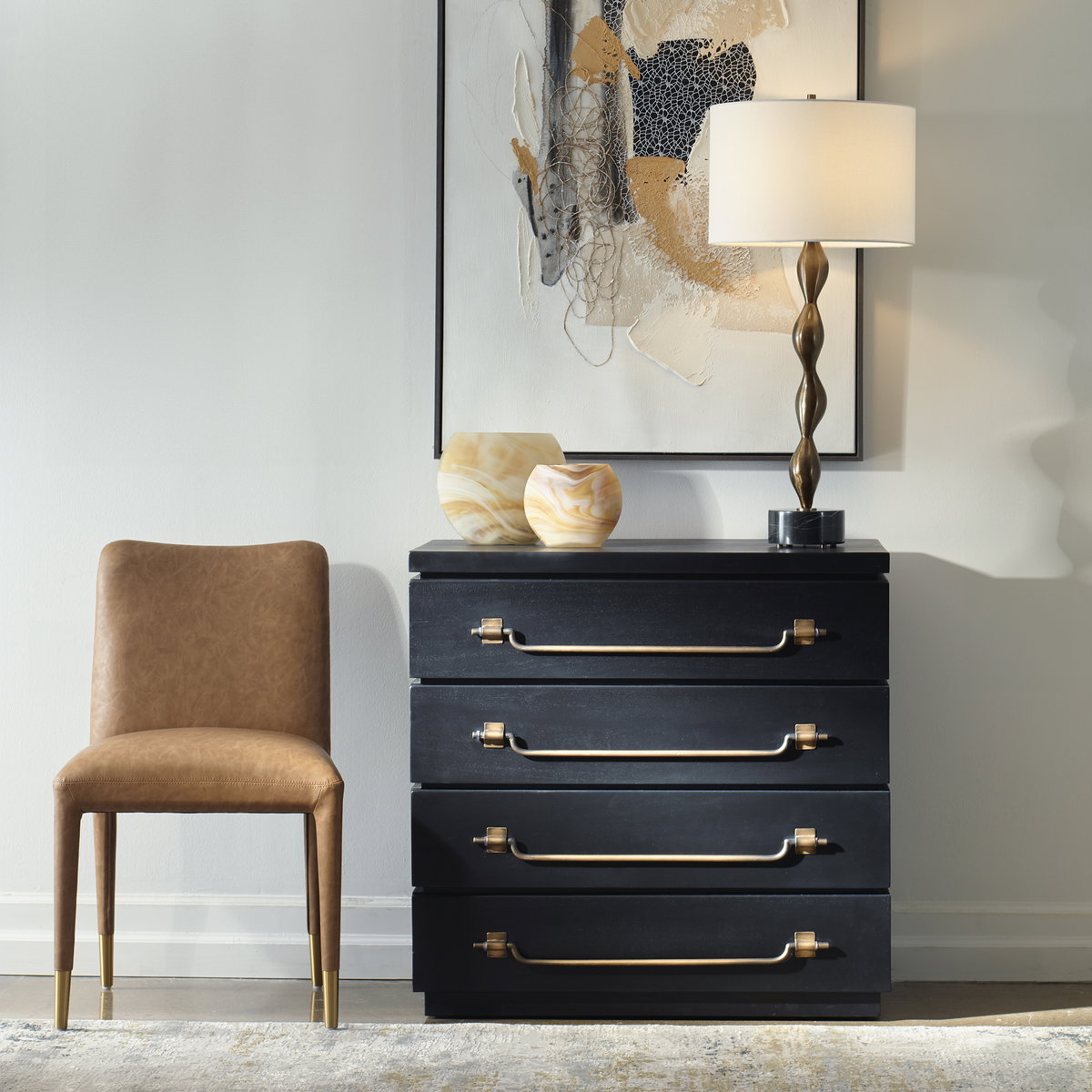 Halifax Mahogany Accent Chest, Cabinets & Chest by Uttermost, 34" width x 33.25" height x 18" depth View 2
