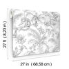 Tropical Sketch Toile Black Wallpaper thumbnail 7