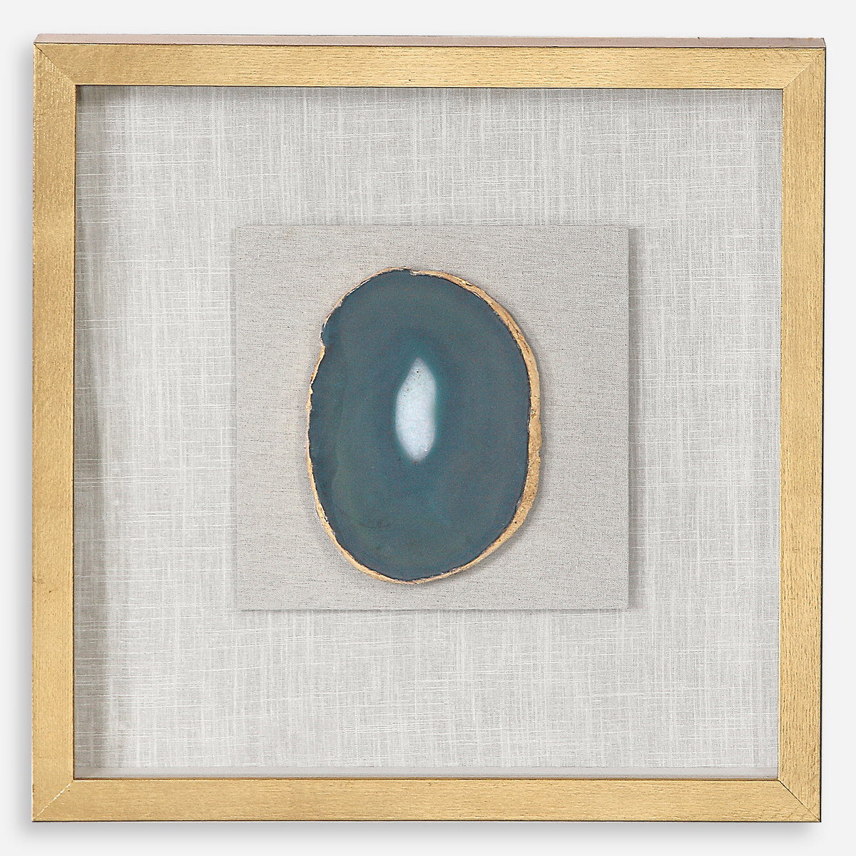 Keeva Agate Stone Shadow Box, Art by Uttermost, 19.75" width x 19.75" height x 2" depth View 1