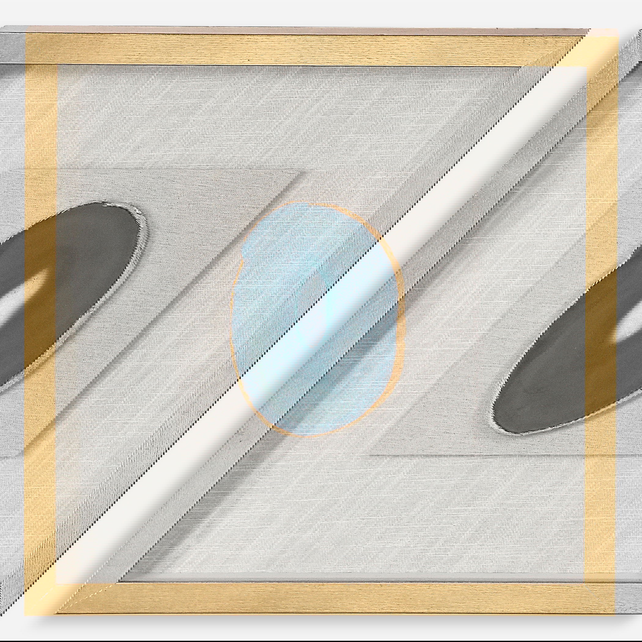 Keeva Agate Stone Shadow Box, Sculptural Wall Art by Uttermost, 19.75" width x 19.75" height x 2" depth View 1