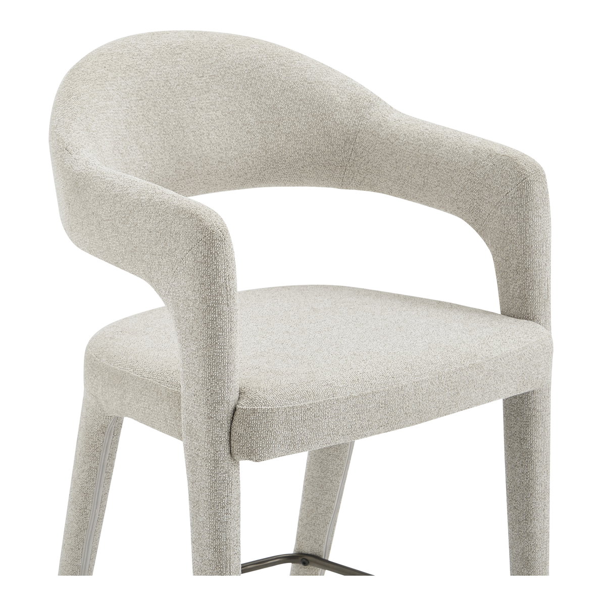 Martens Counter Stool Beige, Counter & Bar Stool by Moe's Home, 23.6" width x 39" height x 23.3" depth View 5
