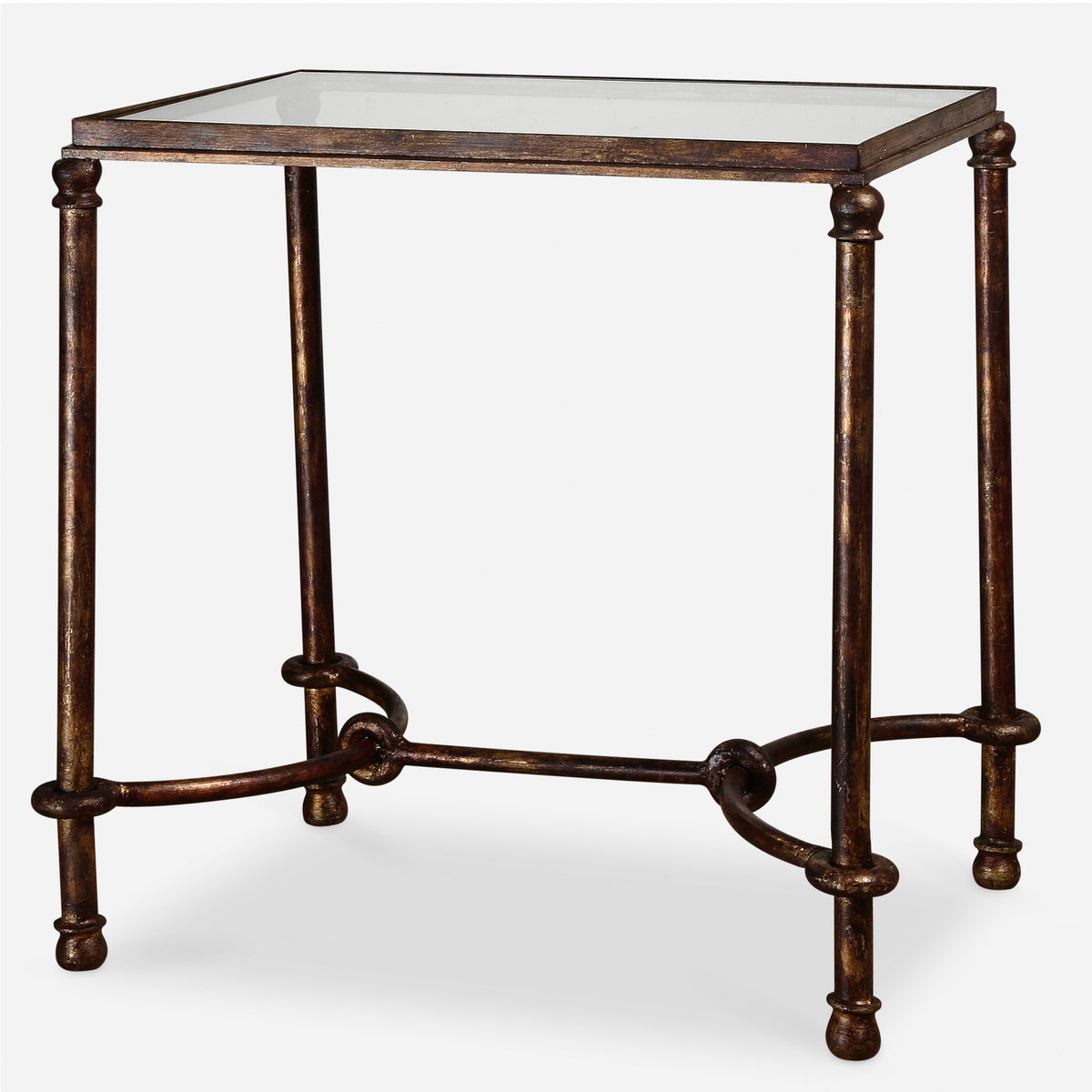 Warring Iron End Table, Side & End Table by Uttermost, 25.25" width x 26" height x 19" depth View 1
