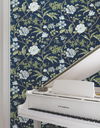 Courtyard Botanical Navy Wallpaper thumbnail 2
