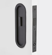 Online Designer Bedroom Eastbank Pocket Door Privacy Set - Oil-Rubbed Bronze