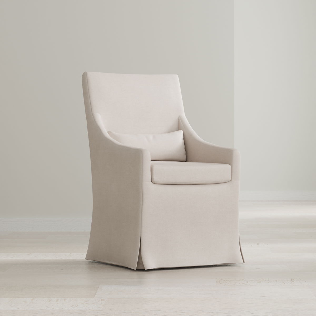 Skirted Arm Chair, by Sarreid, 2'4" length x 2' width x 3'5" height View 9