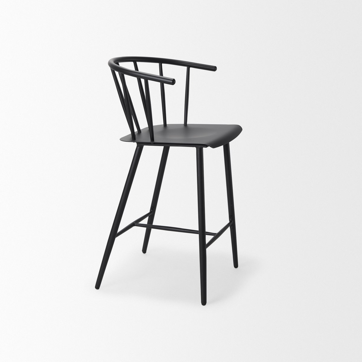 Colin Backless 38.2in Seat Counter Stool | Black Metal, Counter & Bar Stool by Mercana, 21.1" length x 22.6" width x 38.19" height View 9