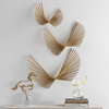 Coreograph Antique Gold Wall Decor Set/3, Art by Uttermost, 24" width x 16.37" height x 6" depth thumbnail 2