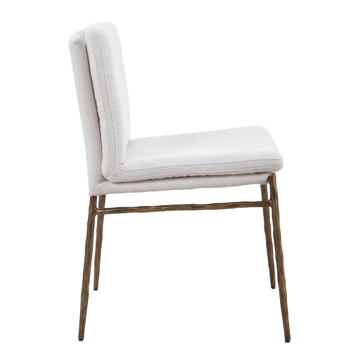 Ascend Textured White Dining Chair, by Uttermost, 19.7" width x 33.85" height x 23" depth View 4