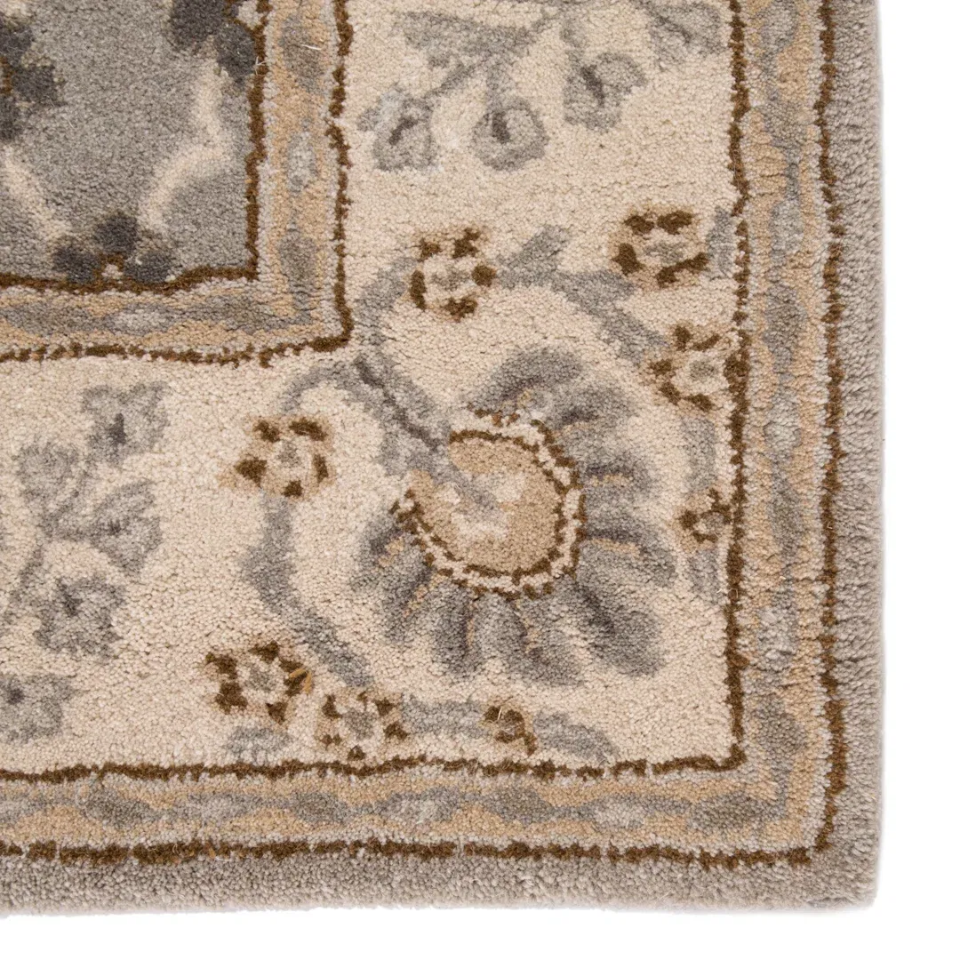 Poeme Hand-Tufted Gray/Ivory Area Rug large image 