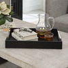 Wessex Black Shagreen Tray, Decorative by Uttermost, 19" width x 2.62" height x 13.87" depth thumbnail 7