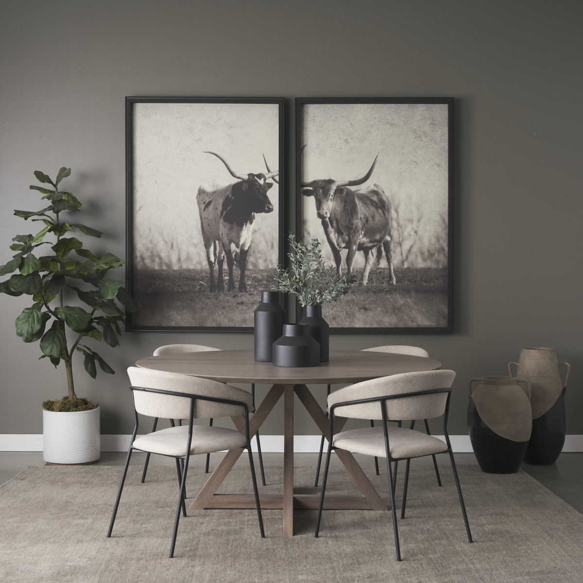 Jennings 60'L x 60'W Dining Table | Modern | Light Brown Wood | Seats 6, by Mercana, 60" length x 60" width x 29.5" height View 2