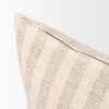 Jace 16x28 Cream with Beige Stripe Lumbar Decorative Pillow Cover, by Mercana, 14" length x 26" width x 0.2" height thumbnail 11