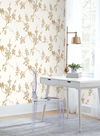 Imperial Blossoms Branch Gold Metallic Wallpaper thumbnail 2