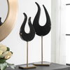 Black Flame Sculptures Set/2, Figurines & Statue by Uttermost, 7.25" width x 24.25" height x 4.5" depth thumbnail 2