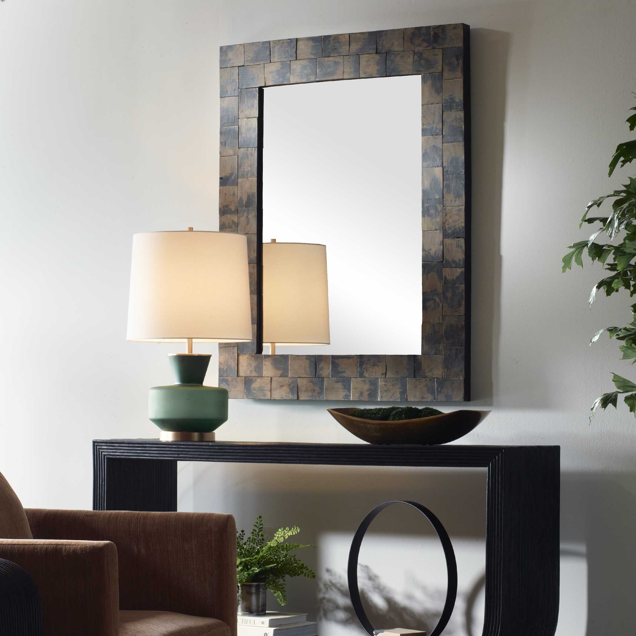 Burke Wooden Mirror large image 