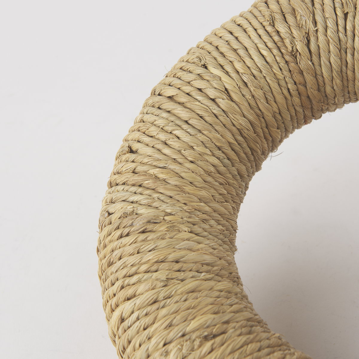 Alize Jute Wrapped Solid Wood Circular Chain Link Decorative Object, by Mercana, 14" length x 11" width x 8" height View 7