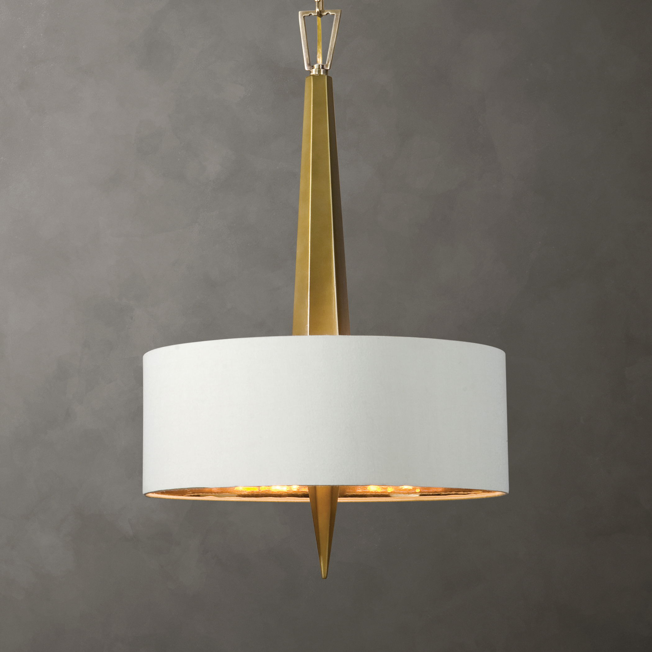 Obeliska 3 Light Gold Chandelier large image 