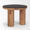 Tucson Natural Wood with Round Black Oak Top Side Table thumbnail 6
