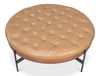 Corbet Cocktail Ottoman, Caramel Brown, Coffee Table by Sarreid, 39" length x 39" width x 16" height thumbnail 21
