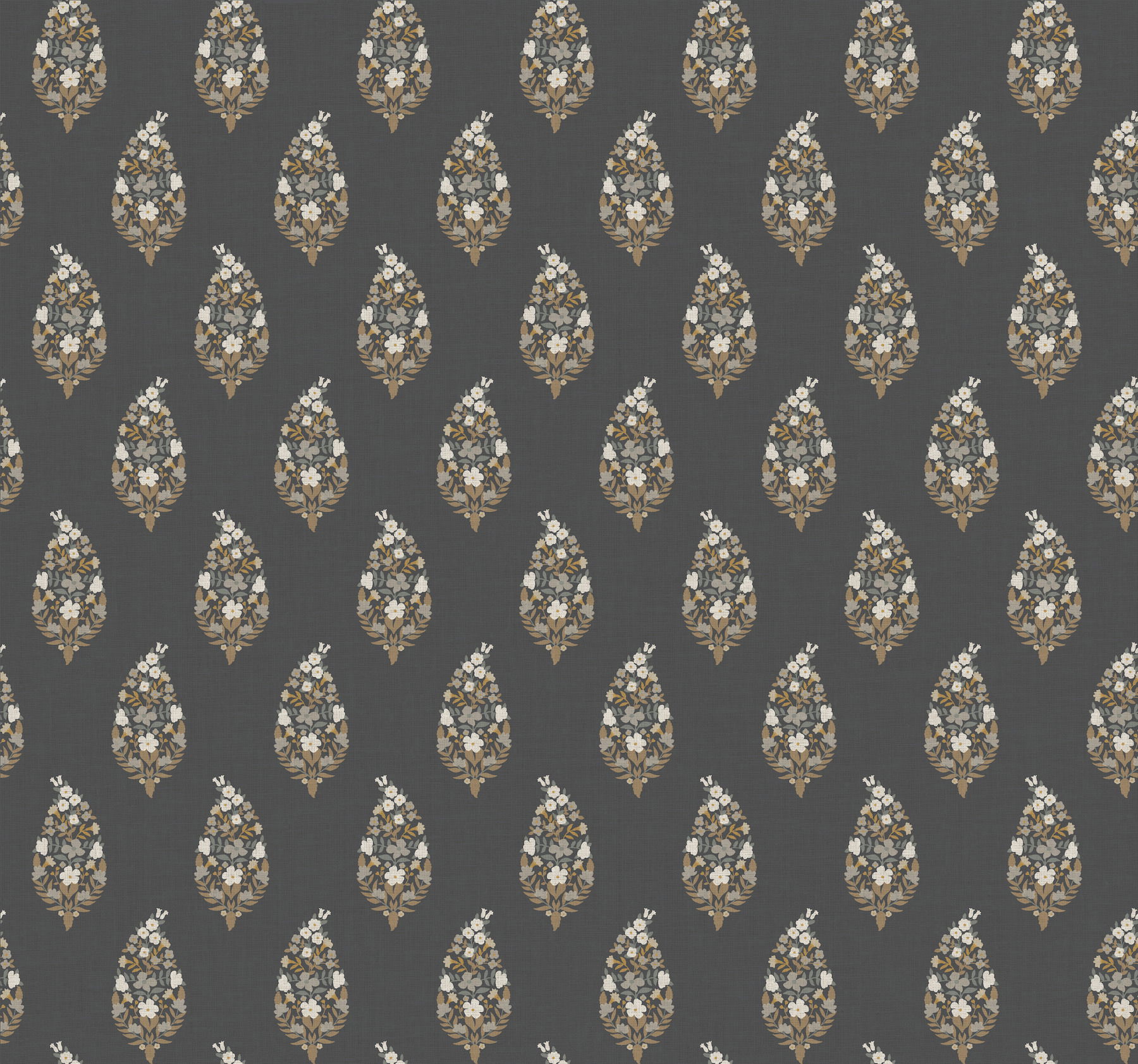 Paisley Black Wallpaper large image 
