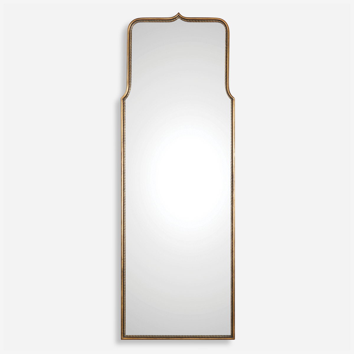 Adelasia Antiqued Gold Mirror, by Uttermost, 24" width x 68.62" height x 1" depth View 1