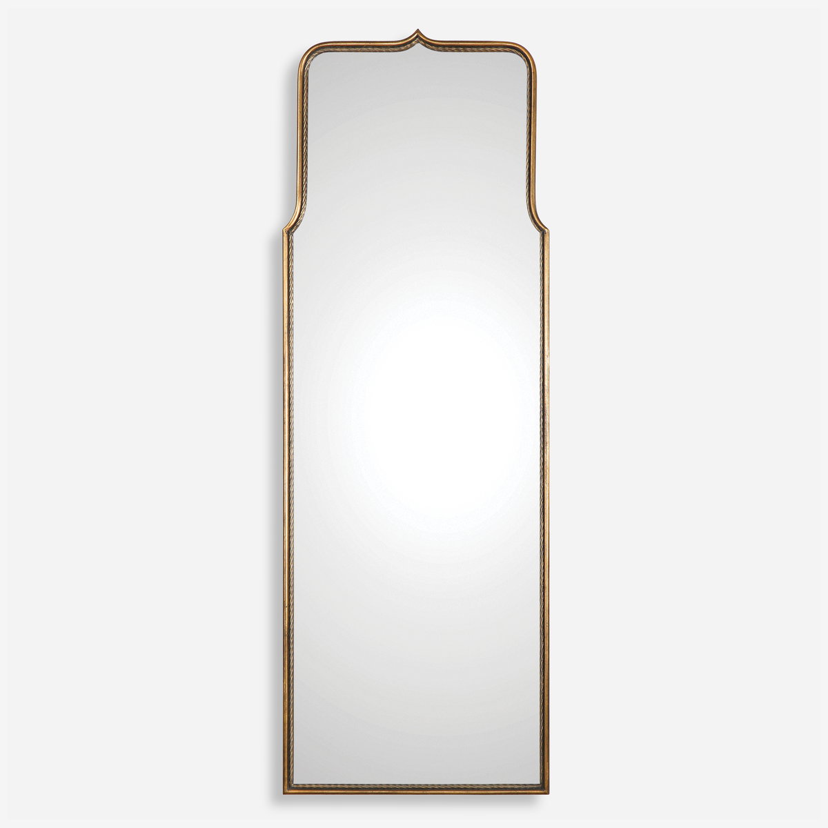 Adelasia Antiqued Gold Mirror, by Uttermost, 24" width x 68.62" height x 1" depth View 1