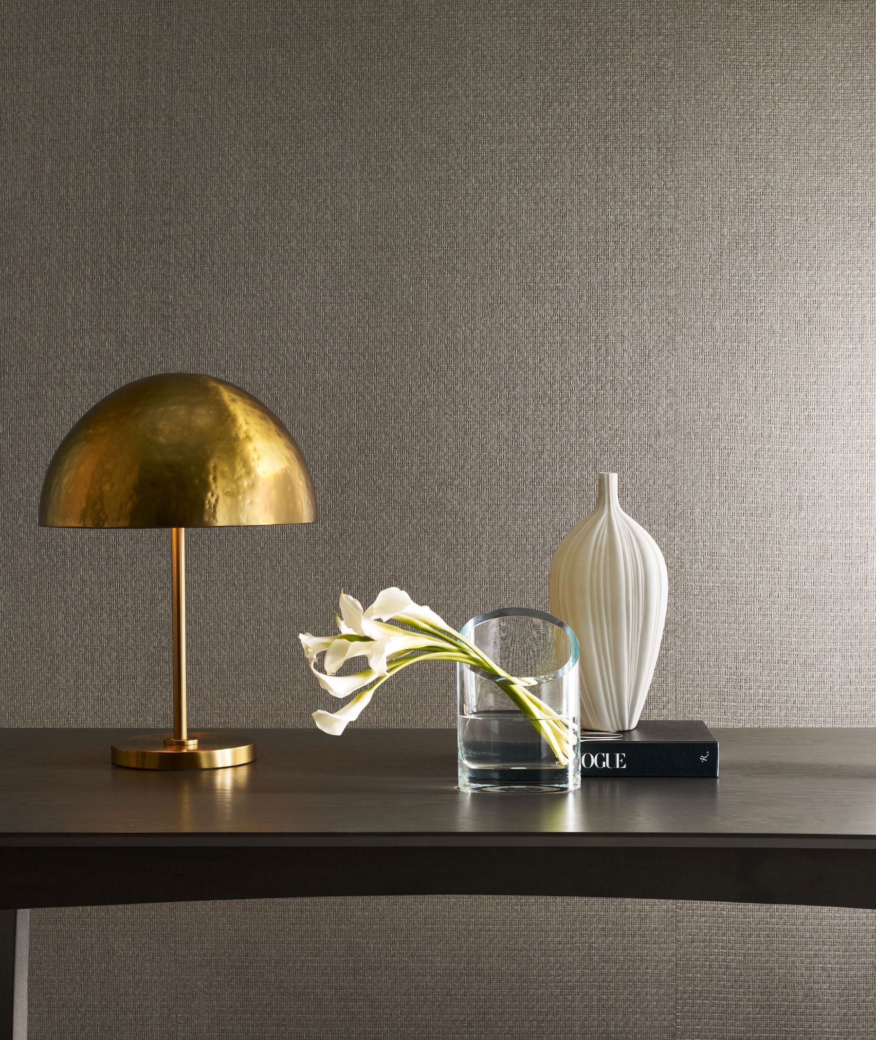 Tatami Weave Dark Grey Wallpaper large image 