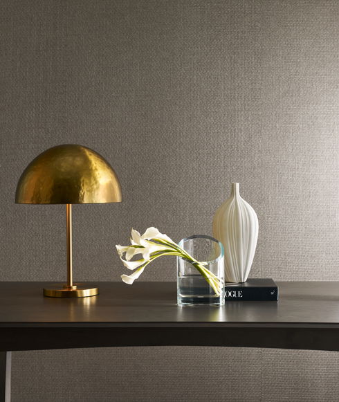 Tatami Weave Dark Grey Wallpaper