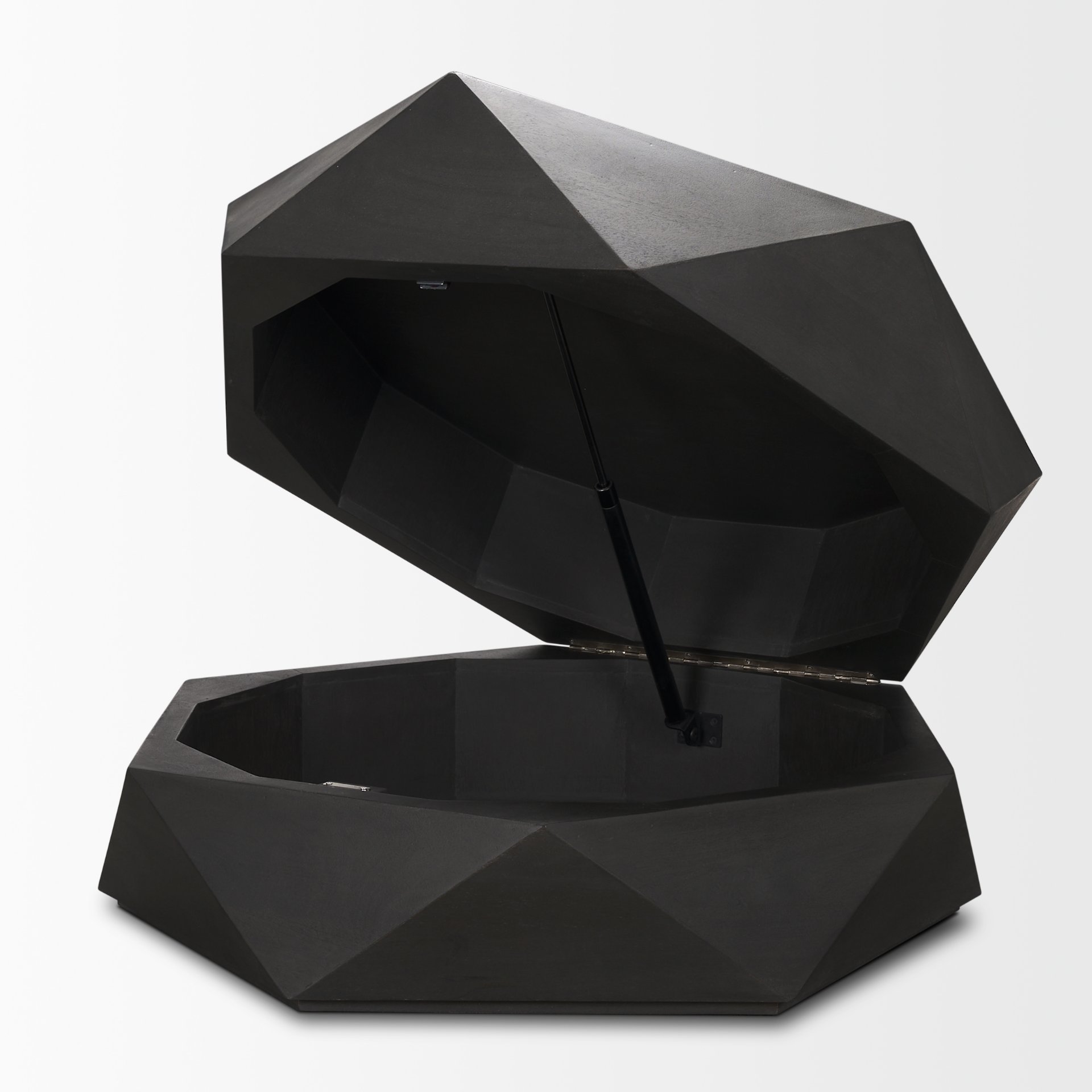 Arreto Hexagonal Hinged Solid Wood Top and Base Coffee Table large image 