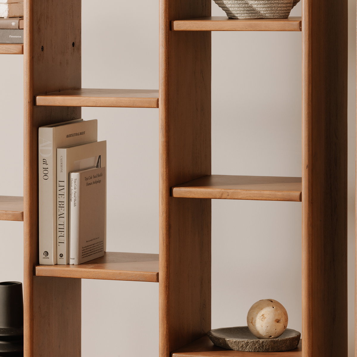 Orson Bookcase Brown, Shelving & Bookcase by Moe's Home, 43.31" width x 68.9" height x 11.81" depth View 10