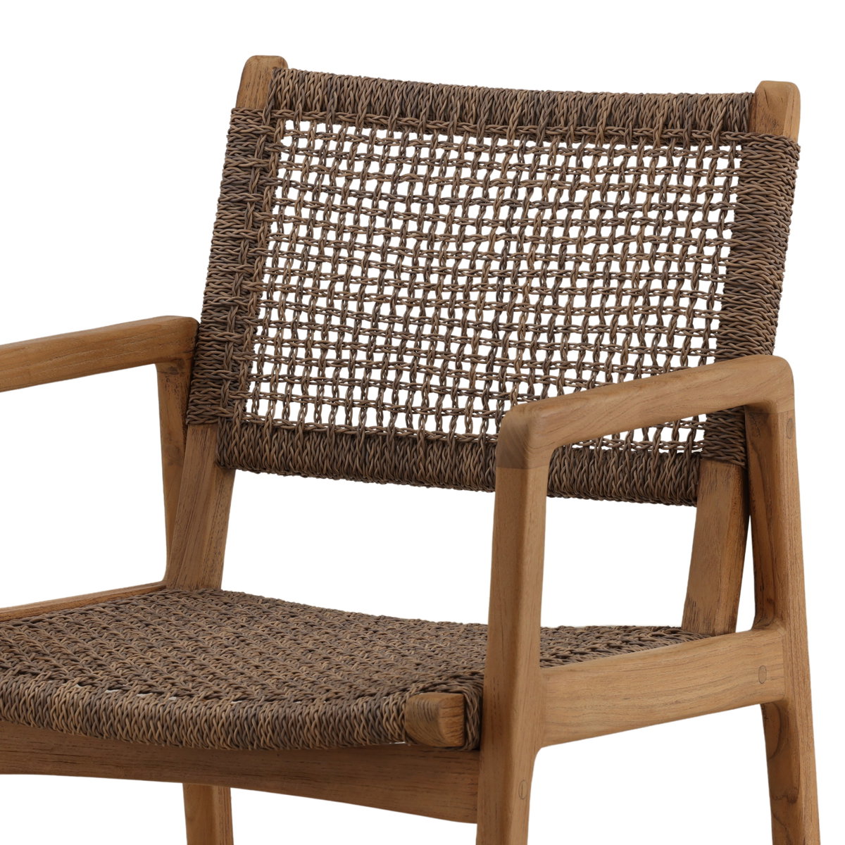 Camilla Outdoor Dining Chair Set of 2 Light Brown, by Dovetail, 22.12" width x 33.5" height x 25.39" depth View 5