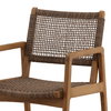 Camilla Outdoor Dining Chair Set of 2 Light Brown, by Dovetail, 22.12" width x 33.5" height x 25.39" depth thumbnail 5