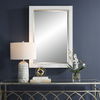 Cape Whitewashed Rattan Mirror thumbnail 1