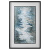 Lakeside Grande Framed Abstract Print, Art by Uttermost, 40" width x 60.25" height x 2.25" depth thumbnail 1