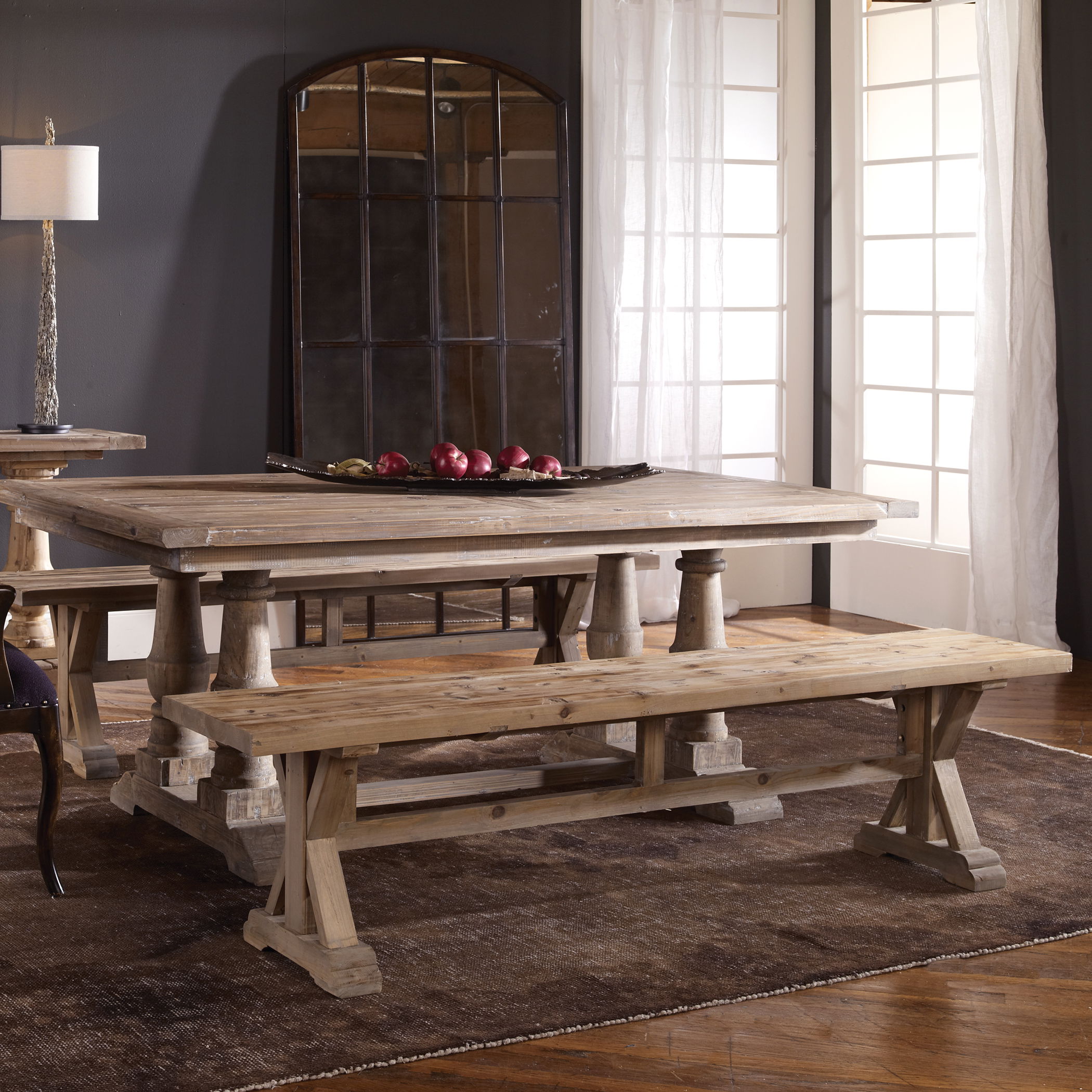 Stratford Salvaged Wood Bench large image 