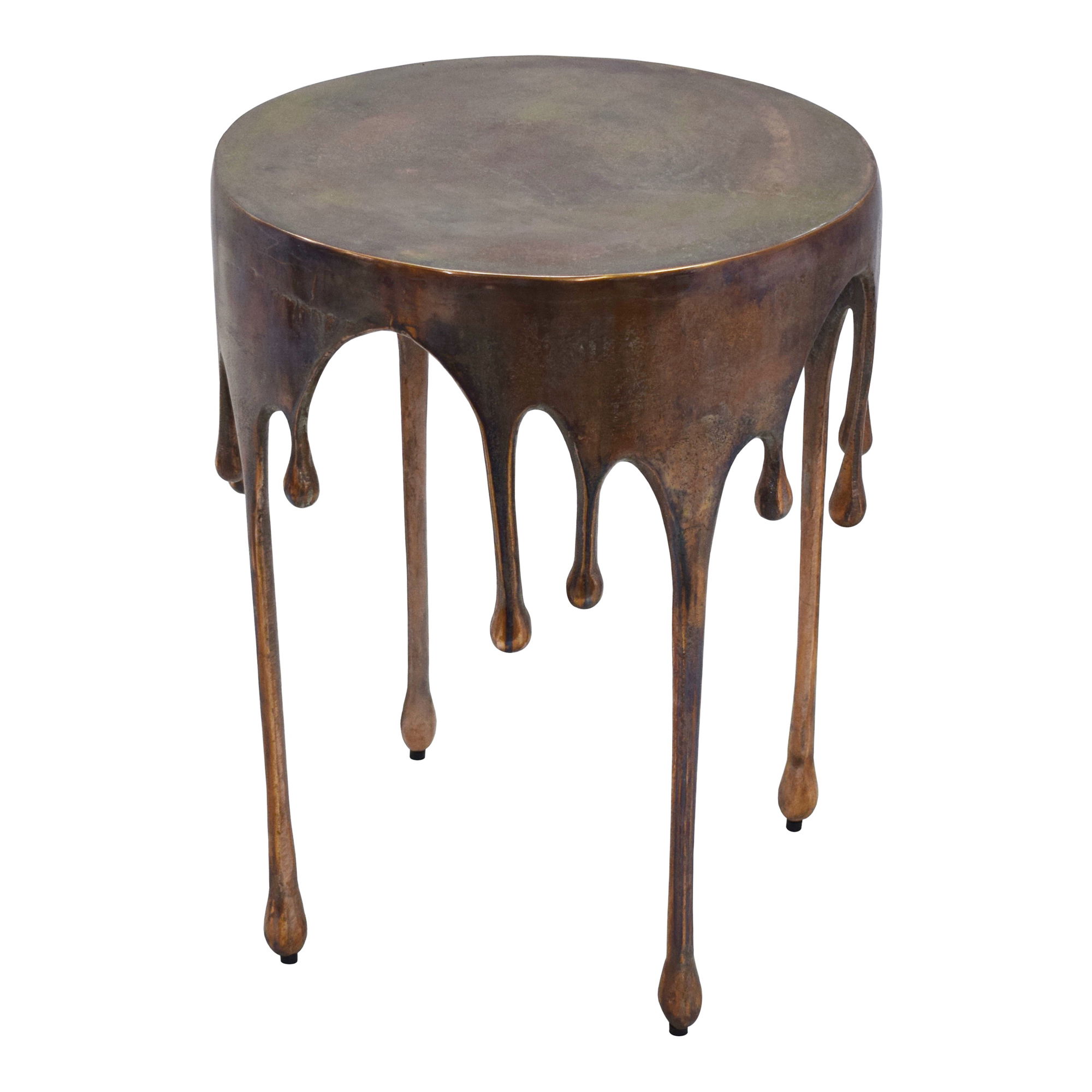 Copperworks Accent Table Antique Copper, Side & End Table by Moe's Home, 17" width x 22" height x 17" depth View 2