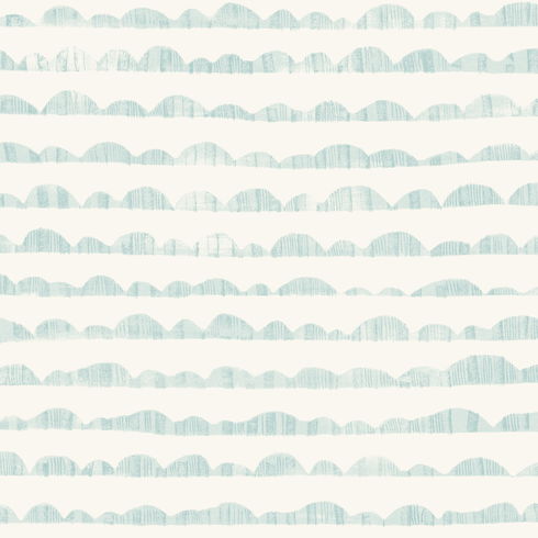 Hill & Horizon Blue Wallpaper
