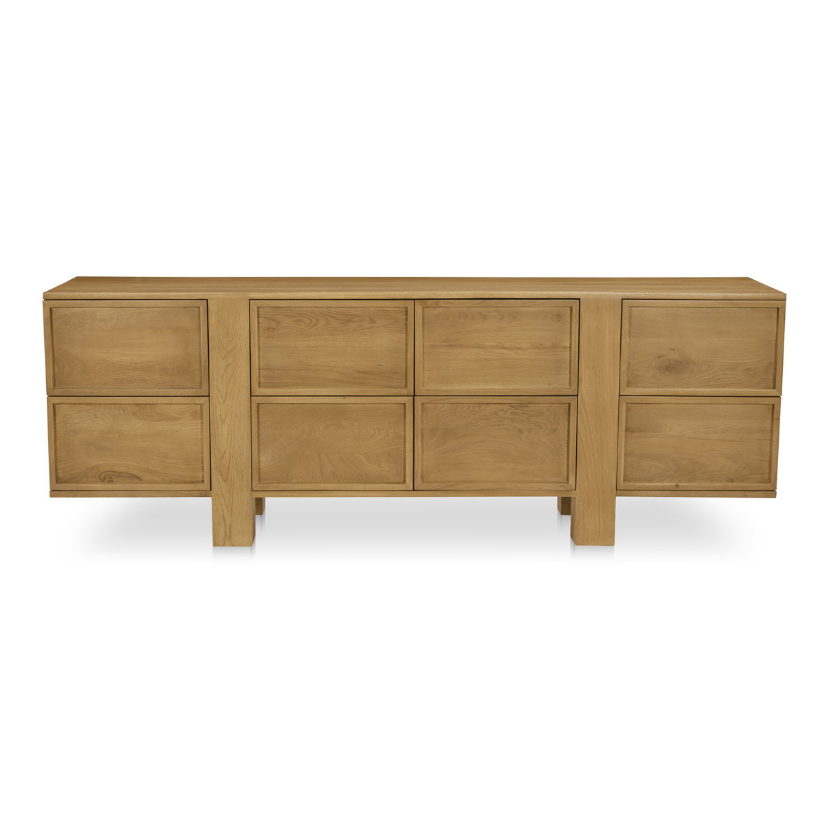 Henley 8 Drawer Dresser Brown, by Moe's Home, 85" width x 31" height x 20" depth View 1