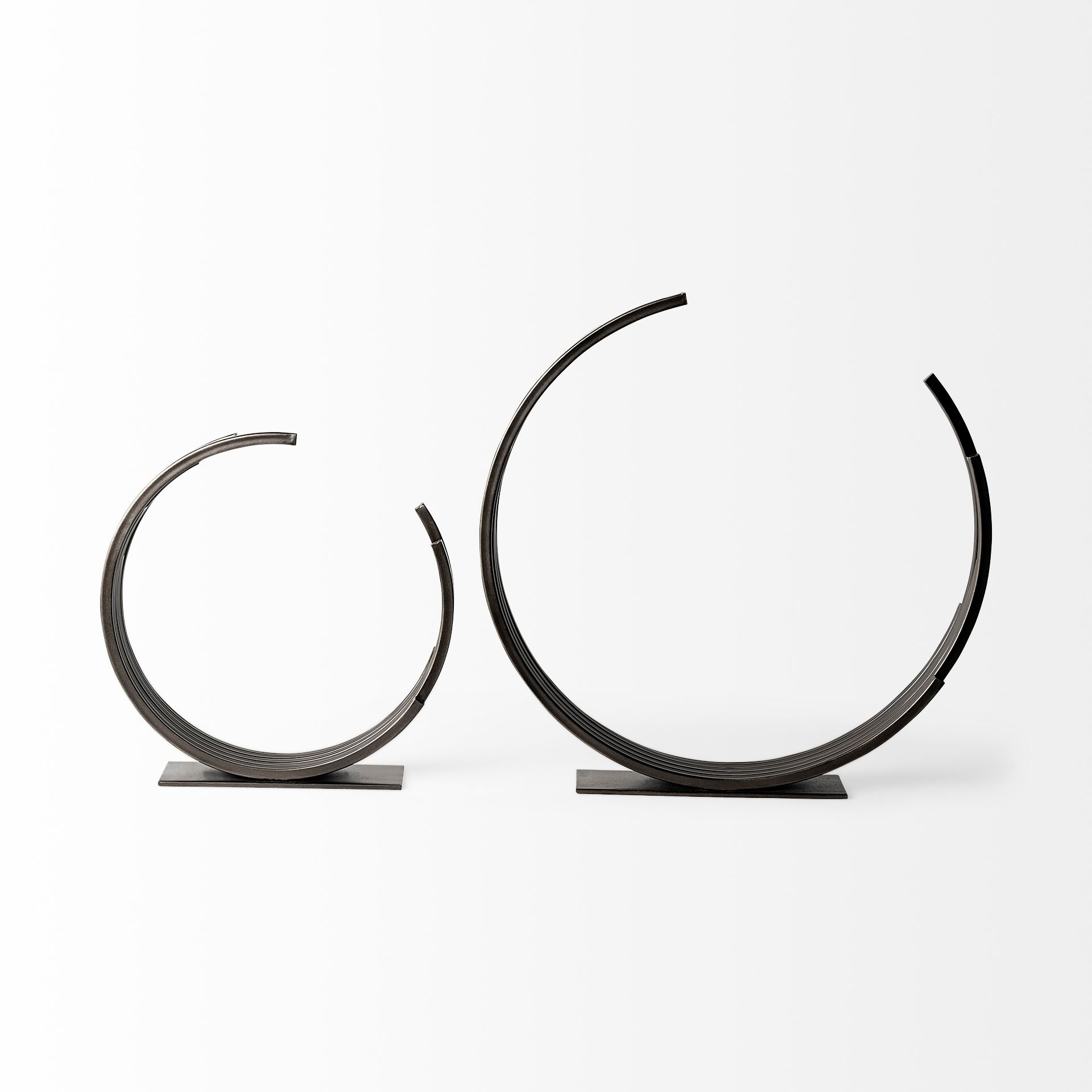 Taj (Large) 21L x 3W Black Broken Halo Decorative Object, by Mercana, 20.47" length x 3.15" width x 20.08" height View 4