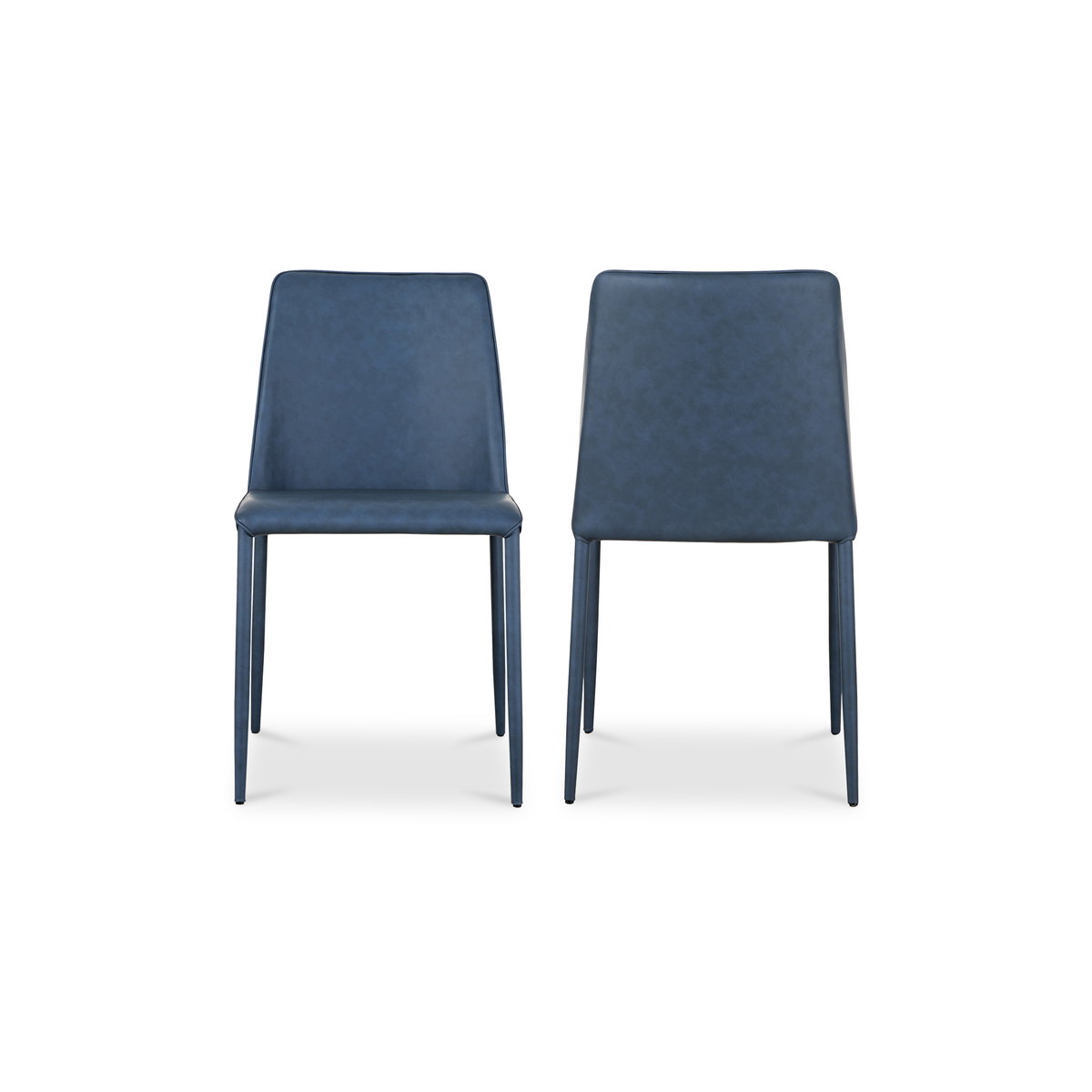 Nora Dining Chair Ocean Cavern Grey Vegan Leather - Set Of Two, by Moe's Home, 22" width x 33.5" height x 17.5" depth View 3