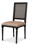 Cane Back Side Chair, Nero, Toffee, Dining Chair by Sarreid, 20" length x 20" width x 40" height thumbnail 1