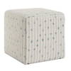 Joie White Chenille Ottoman, by Uttermost, 18" width x 18" height x 18" depth thumbnail 1