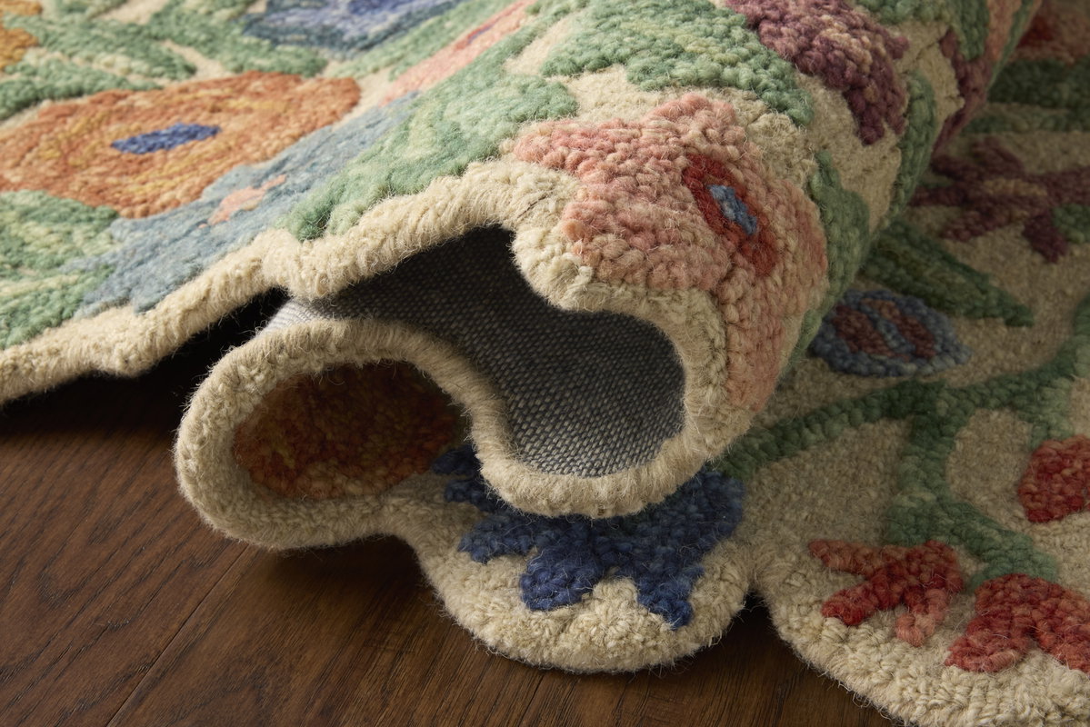 Rifle Paper Co. x Loloi Edith Rug, 2'6" length x 7'6" width View 3