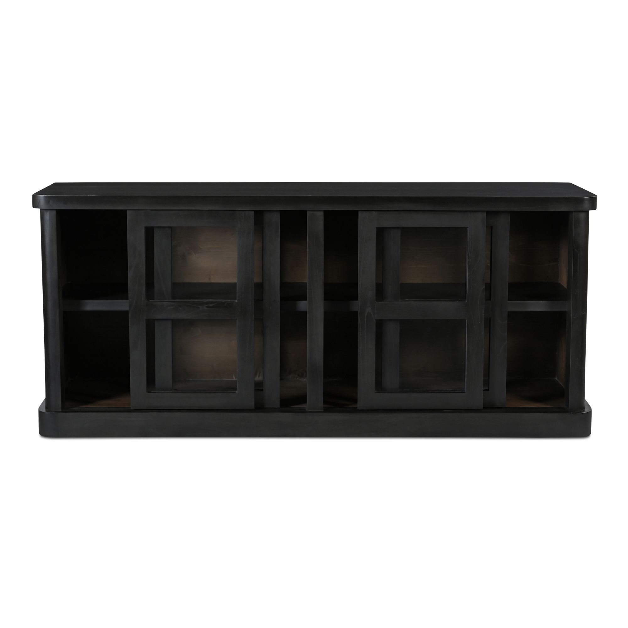 Mona Sideboard Black, Cabinets & Sideboard by Moe's Home, 78" width x 33.5" height x 21" depth View 4