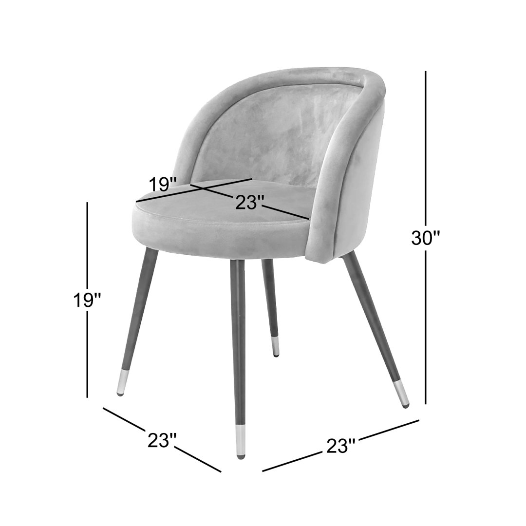 Chlo Upholstered Dining Chair, by Eichholtz USA, 23" width x 30" height x 23" depth View 7